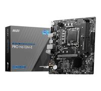 MSI Pro H610M-E Carte mère, Micro-ATX - pour processeur Intel de 14e, 13e et 12e gén., LGA 1700 - DDR5 Memory Boost 5600MHz/MAX, PCIe 4.0 x16, M.2 Gen3