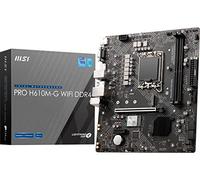 MSI Pro H610M-G Carte mère WiFi DDR4 ProSeries (mATX, Intel Core 12e/13e génération, Socket LGA 1700, DDR4, PCIe 4, LAN 2,5 G, emplacements M.2, USB 3.2, Wi-FI 6)