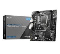 MSI Pro H610M-G DDR4 Carte mère, Micro-ATX - pour processeur Intel de 14e, 13e et 12e gén., LGA 1700 - DDR5 Memory Boost 3200MHz/MAX, PCIe 4.0 x16, M.2 Gen3