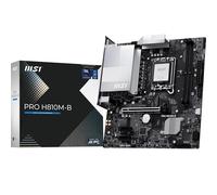 MSI Pro H810M-B Carte mère Micro-ATX - pour processeurs Intel Core Ultra (série 2), LGA 1851 - Mémoire DDR5 (6400+MT/s OC), PCIe 5.0 x16, M.2 Gen4, 2,5G LAN