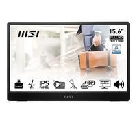 MSI Pro MP161 E2 Écran Professionnel 15.6" FHD | Dalle IPS 1920x1080, 60Hz, 4ms, HDMI, USB-C, Adaptive-Sync