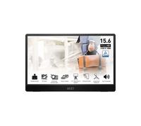 MSI PRO MP161DE E2 - Écran PC 15.6" Full HD (1920x1080) LED IPS, 4ms, 60Hz, 250cd/m², USB-C, Mini HDMI, Haut-parleurs, Noir