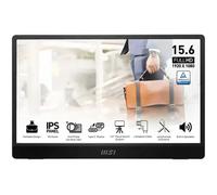 MSI PRO MP161DE E2 écran plat de PC 39,6 cm (15.6") 1920 x 1080 pixels Full HD LED Noir
