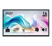 MSI Pro MP165 E6 Écran Portable 15.6" Full HD - Dalle IPS 1920x1080, 60Hz, 4 ms, Haut-parleurs et Micro intégré, HDMI 2.0b, USB Type-C (PD 15W), Compatible VESA, Noir