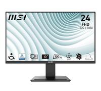MSI Pro MP2412 Moniteur 23,8", Full HD (1920 x 1080), 100 Hz, VA, 4 ms, FreeSync, HDMI, VGA, Anti-Reflets, Anti-Scintillement, Moins de lumière Bleue, certifié TÜV, VESA, Kensington, Noir
