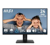 MSI Pro MP242A E2 Écran bureautique FHD 23,8" - Dalle IPS 1920 x 1080, sans Bord sur 4 côtés, 120 Hz, 1 ms, écran Eye-Friendly, Haut-parleurs intégrés, HDMI 1.4b, DP 1.2a, VGA