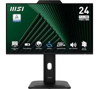 MSI Pro MP242PMG, écran d'ordinateur IPS 24" 1920 x 1080 (FHD), 120 Hz, Webcam, synchronisation adaptative, EPEAT Argent, HDMI, DisplayPort, Port VGA, Montage VESA, inclinable, Hauteur réglable