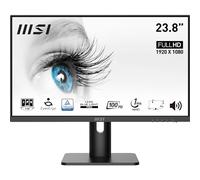 MSI PRO MP243XP Écran Bureautique 23.8" Full HD - Dalle IPS 1920x1080, 100Hz, Confort Oculaire, Montage VESA, Haut-Parleurs Intégrés, Support Display Kit, Réglable 4 Directions - HDMI 1.4b, DP 1.2a