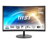 MSI Pro MP271CA Écran Bureautique Incurvé 27" Full HD - Dalle VA 1500R,1920x1080, 75Hz, Confort Oculaire, Contraste 4000:1, Haut-Parleurs Intégrés, Inclinaison Réglable - HDMI, DisplayPort