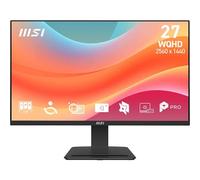 MSI PRO MP273Q E7 Écran d'ordinateur WQHD 27" 2560 x 1440 IPS, 75 Hz, 1 ms, HDR Ready, Adaptive-Sync, Soin des yeux, HDMI 2.0, DP 1.2a, Inclinaison réglable, support Vesa, noir