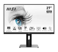 MSI PRO MP273QP Écran Bureautique 27" WQHD - Dalle IPS, 2560x1440, 75Hz, Confort Oculaire, Haut-Parleurs Intégrés, MSI Display Kit, Pied Ajustable, Montable VESA - DisplayPort 1.2a, HDMI 1.4b