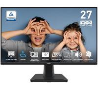MSI Pro MP275Q Moniteur de Bureau WQHD 27 Pouces, Panneau IPS 2560 x 1440, 100 Hz, Affichage Convivial pour Les Yeux, Haut-parleurs intégrés, Inclinaison réglable, HDMI 2.0b, DP (1.2a)