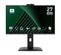 MSI Pro MP275QPDGDE Moniteur de bureau QHD IPS 68,6 cm (27") 16:9 HDMI/DP/LAN/USB-C PD98W 100 Hz 4 ms Sync Webcam