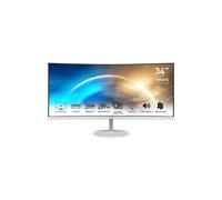 MSI Pro MP341CQ - Écran 34" UltraWide Quad HD (3440x1440) VA Incurvé 1500R, 4ms GTG, AMD FreeSync, HDMI 2.0b, DisplayPort 1.2a, Blanc
