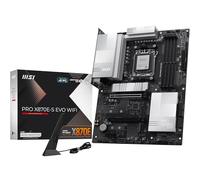 MSI Pro X870E-S Evo Carte mère WiFi ATX Prend en Charge Les processeurs AMD Ryzen 9000/8000/7000, AM5-60A SPS VRM, DDR5 Memory Boost (jusqu'à 8200+ MT/s OC), PCIe 5.0 x16, M.2 Gen5, Wi-FI 7, 5G LAN