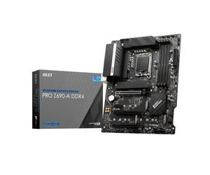 MSI Pro Z690-A DDR4 Carte Mère, ATX - pour Processeurs Intel Core 12è Gen, LGA 1700-14 Duet Rail 55A VRM, Memory Boost 5200MHz/OC, 1 x PCIe 5.0 x16, 3 x M.2 Gen4 x4, 2.5G LAN