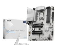 MSI PRO Z890-S Carte mère WiFi blanche, ATX - Prend en charge les processeurs Intel Core Ultra (série 2), LGA 1851 - DDR5 Memory Boost (8600+ MT/s OC), PCIe 5.0 x16 & 4.0 x16, M.2 Gen5, Wi-Fi 7, 2.5G