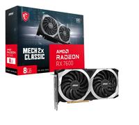 MSI Radeon RX 7600 Mech 2X Classic 8G OC Carte Graphique - 8Go GDDR6 (18 GB/s, 128-bit), PCIe 4.0-2 x Ventilateurs TORX 3.0 - HDMI 2.1, DisplayPort 1.4