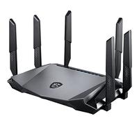 MSI Radix AX6600 WiFi 6 Routeur Gaming Tri-Bande - WLAN Rapide jusqu'à 6600 Mbps (5GHz, 2.4GHz sans Fil), Priorité AI QoS, MU-MIMO, Beamforming, WPA3, WAN/LAN 2.5G & 4 x Ports LAN 1G