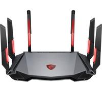 MSI Radix AXE6600 WiFi 6E Tri-Band Gaming Router, AI QoS, RGB, 1.8GHz Quad-Core Processor, MU-MIMO, Gigabit Wireless, 8-Stream, High Speed Long Range