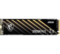 MSI SPATIUM M470 PCIe 4.0 NVMe M.2 SSD 2To (Gen4x4, 1.4, Dimensions 80,0 x 22,0 x 2,15, Taille 2000 Go, Lecture 5000 Mo/s, écriture 4000 Mo/s)
