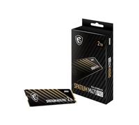MSI SPATIUM M470 Pro PCIe 4.0 NVMe M.2 SSD Portable de 2 to, Disque SSD Externe de 2 to, Vitesses jusqu'à 6000 Mo/s, USB-C, Stockage fiable pour Les Jeux, Les étudiants, Les Professionnels, Noir