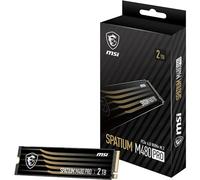 MSI SPATIUM M480 Pro PCIe 4.0 NVMe M.2 2TB - Disque SSD Interne 2 to, PCIe 4.0 NVMe M.2, Lecture 7400 MB/s & Écriture 7000 MB/s, 3D NAND, Sécurité des Données Intégrée, Garantie 5 Ans (1400 TBW)