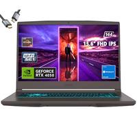 MSI Thin 15 Ordinateur portable de jeu 15,6" 144 Hz, AMD R5-7535HS, RTX 4050, Windows 11, avec HDMI (32 Go de RAM, SSD PCIe 1 To)