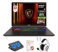 msi Vector 16 HX AI Ordinateur portable de jeu QHD+ 16 po 240 Hz, AMD Ryzen 9 8940HX, NVIDIA Geforce RTX 5070Ti, 16 Go de RAM, 1 To SSD, Thunderbolt 4, Wi-Fi 7, Win 11, gris cosmo, avec accessoire