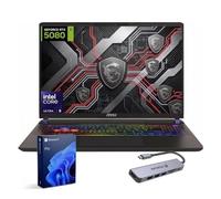 msi Vector Ordinateur portable de jeu HX RTX 5080 QHD+ 240 Hz Intel Ultra 9 | 64 Go de RAM, 4 To SSD, KB rétroéclairé RVB, clavier numérique, RJ-45, Windows 11 Pro, ensemble avec hub USB-C Thunderobot 7