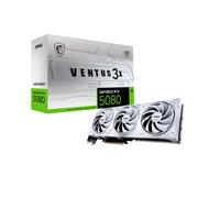 MSI VENTUS GeForce RTX 5080 16G 3X OC WHITE - Carte graphique NVIDIA 16 Go GDDR7, 10752 Cœurs CUDA, Fréquence 2640 MHz, PCI Express x16 5.0
