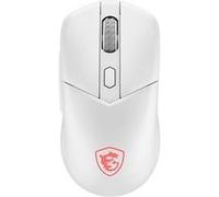MSI VERSA 300 - Souris - ergonomique - optique - 6 boutons - sans fil, filaire - 2.4 GHz, Bluetooth 5.3, USB - blanc Blanc G