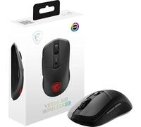 MSI Versa 300 Wireless 8K Souris Gaming - Optique 26000 DPI, taux d'interrogation 8000 Hz, symétrique, Micro-switches Omron 60M+ clics, 6 Boutons, Batterie 196h, 0,125 ms, RGB, 66g - avec/sans Fil