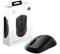 MSI Versa 300 Wireless Souris Gaming - Capteur Optique 8000 DPI, taux de Rapport 1000 Hz, symétrique, Micro-switches Kailh 30M+ clics, 6 Boutons, Batterie 50h, Latence 1ms, RGB, 60g - avec/sans Fil