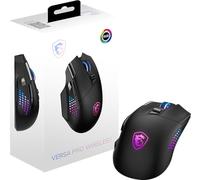 MSI Versa Pro W Souris de jeu, 26 000 DPI, 70 m + clics, micro interrupteur optique Omron, capteur optique, design ergonomique à main ambitextre, lumière RVB