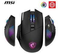 MSI VERSA PRO WIRELESS + MOUSE DOCK PRO Souris gaming - Station d'accueil, capteur optique 26000 DPI, balayage 1000 Hz, pour droitier, switches optiques OMRON 70M+ clics, bat. 80 heures, 97g - filaire