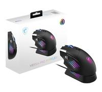 MSI VERSA PRO WIRELESS + MOUSE DOCK PRO Souris gaming - Station d'accueil, capteur optique 26000 DPI, balayage 1000 Hz, pour droitier, switches optiques OMRON 70M+ clics, bat. 80 heures, 97g - filaire