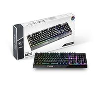 MSI Vigor GK30 Clavier de Jeu (Disposition Britannique) - Commutateurs à Membrane, résistant à l'eau, lumière Mystique RVB, Touches de Raccourci d'éclairage et médias, Base antidérapante, USB 2.0