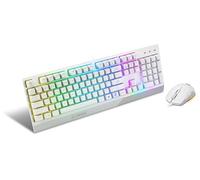 MSI Vigor GK30 Combo White DE GK30 Clavier de Jeu avec Souris Gaming GM11, commutateur Plunger Filaire, Disposition QWERTZ, RVB, Blanc