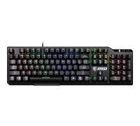 MSI VIGOR GK41 LR FR Clavier Gaming Mécanique - AZERTY, Switches Kailh Red (Linéaires), Touches Ergonomiques, Base Antidérapante, 6 LED de Couleur Fixe/10 Zones d'Éclairage, USB 2.0 - Pleine Taille