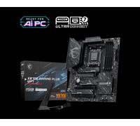 MSI X870E Gaming Plus WiFi Carte mère ATX - pour processeurs AMD Ryzen 9000/8000 / 7000, AM5 - VRM SPS 60A, DDR5 Memory Boost (8200+ MT/s OC), PCIe 5.0 x16 & 4.0 x16, M.2 Gen5, Wi-FI 7, 5G LAN