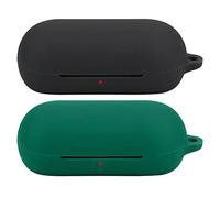 Msiall Case Silicone Compatible avec WF-C700N, [Prend en Charge la Charge sans Fil] [Étui de Protection Antichoc] [Mousqueton] -Mignon Dessin animé 3D-Black Green