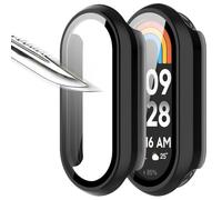 Msialt Lot de 2 films de protection d'écran 2 noirs avec verre trempé pour smartphone Mi Band 10/9/8 Dureté 9H Pare-chocs
