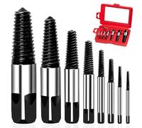MSIHEY Kit Extracteur De Vis 8 Pièces, 1/8-9/5, Tourne a Gauche Extracteur de Boulons, Pouces Avec Boîte de Rangement D'extraction De Vis pour Desserrer et Enlever les Bloquées ou Cassées