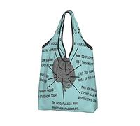 MSINCUDJ Sacs à provisions pour femmes fourre-tout pliable réutilisable Sacs à bandoulière Sacs d'épicerie-Atlas de la pharmacie Tech Brain