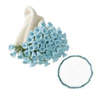 MSINMINW Couverture en bouquet de fleurs, Couverture en roses faite à la main, douce et légère, bouquet de roses en couverture jetée pour cadeau de fête des mères, cadeau de demoiselle d’honneur