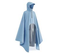MSINMINW Poncho de pluie pour vélo, scooter électrique rond réutilisable avec panneau transparent, unisexe pour randonnée, voyage, bleu, taille unique