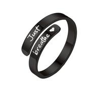 Msioytog Anneaux réglables en acier inoxydable avec lettre ouverte pour tenues décontractées et de fête Anneaux en acier inoxydable