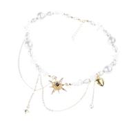 Msioytog Collier à breloques contemporain huit étoiles Bijoux superposés minimalistes Parfait pour une tenue décontractée ou des accessoires de séance photo Collier léger et confortable