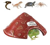 Msioytog Colophane permanente Herpeton Refuge Habitat pour crapauds Tortues Décoratif Caecilian Refuge Deck Outdoor Herpeton Habitat Garden Deck